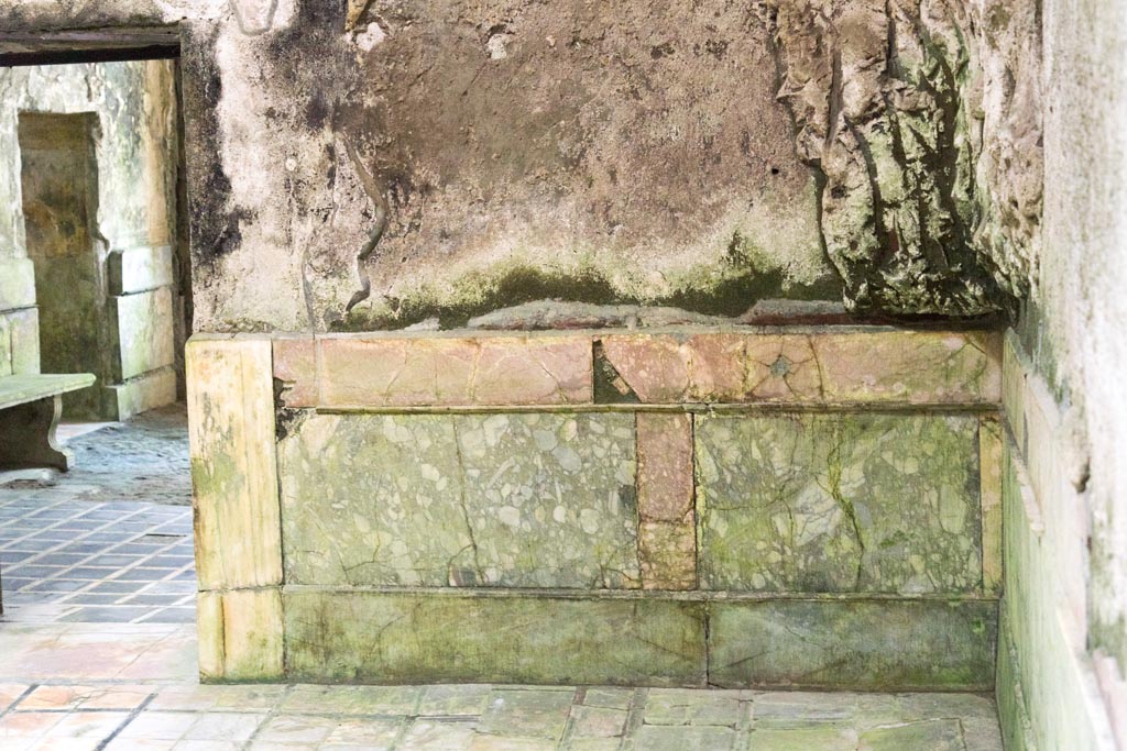 Herculaneum Suburban Baths. October 2023. 
Detail from south wall in south-west corner of frigidarium. Photo courtesy of Johannes Eber.